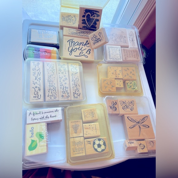 Stampin Up! Lot of 31 rubber stamps and 2 ink pads, 1990s and 2000s - Picture 1 of 12